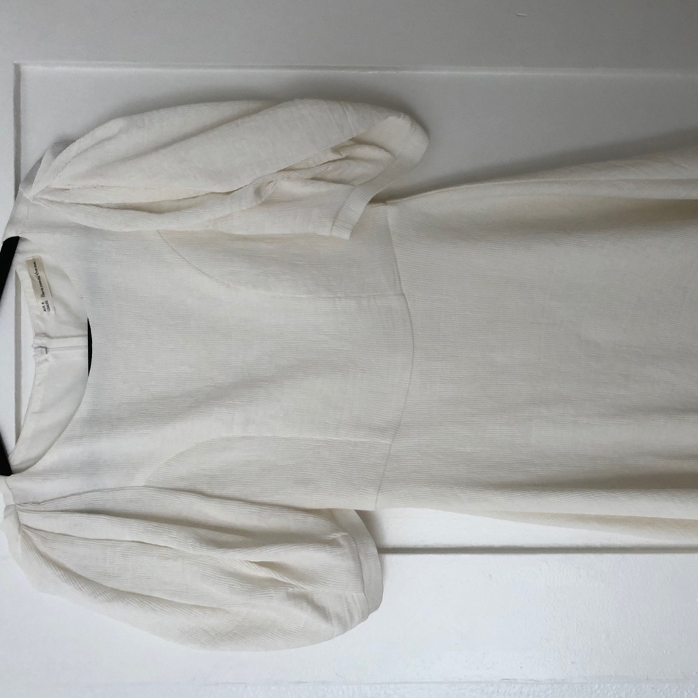 White Puff Sleeve Skater Dress XS (AUS 6)